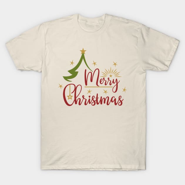 Muted Color Merry Christmas T-Shirt by The Lucid Frog